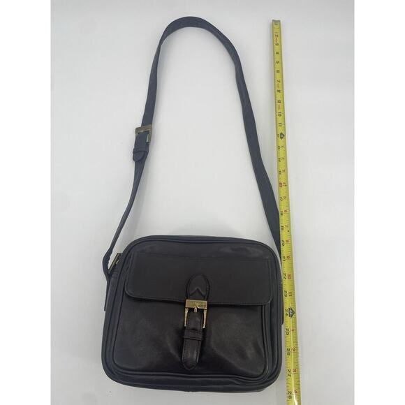 Vintage Ralph Lauren Collection Brown Leather Camera Shoulder Bag Crossbody 90s - Picture 5 of 13